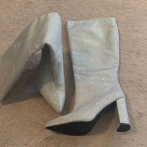 Sparkly Silver Women's Boots